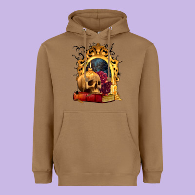 Halloween Skull Candles And Roses Heavyweight Hoodie Designed By Texasbilliewilder