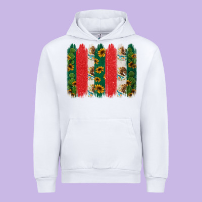 Mexican Flag Brushstroke Urban Hoodie Designed By Jasminsmagicworld
