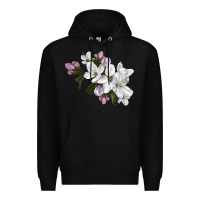Black apple blossom Premium Hoodie - LillyAllenDesigns