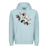 Blue Mist apple blossom Premium Hoodie - LillyAllenDesigns
