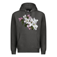 Charcoal Heather apple blossom Premium Hoodie - LillyAllenDesigns