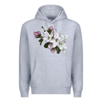 Heather Grey apple blossom Premium Hoodie - LillyAllenDesigns