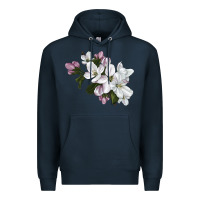 Navy apple blossom Premium Hoodie - LillyAllenDesigns