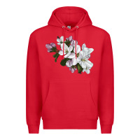 Red apple blossom Premium Hoodie - LillyAllenDesigns