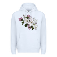 White apple blossom Premium Hoodie - LillyAllenDesigns