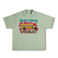 Oil Green student delivery specialist school bus Urban Heavy Tee - Artiststas