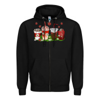 Black coffee cups lady bug with daisies Zipper Hoodie - texasbilliewilder