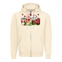 Sandshell coffee cups lady bug with daisies Zipper Hoodie - texasbilliewilder