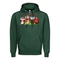 Sports Green coffee cups lady bug with daisies Zipper Hoodie - texasbilliewilder