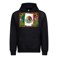 Black mexican flag background with cactus and sunflower Urban Hoodie - Jasminsmagicworld