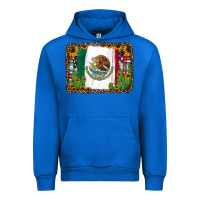 Mexican Flag Background With Cactus And Sunflower Urban Hoodie | Teevron