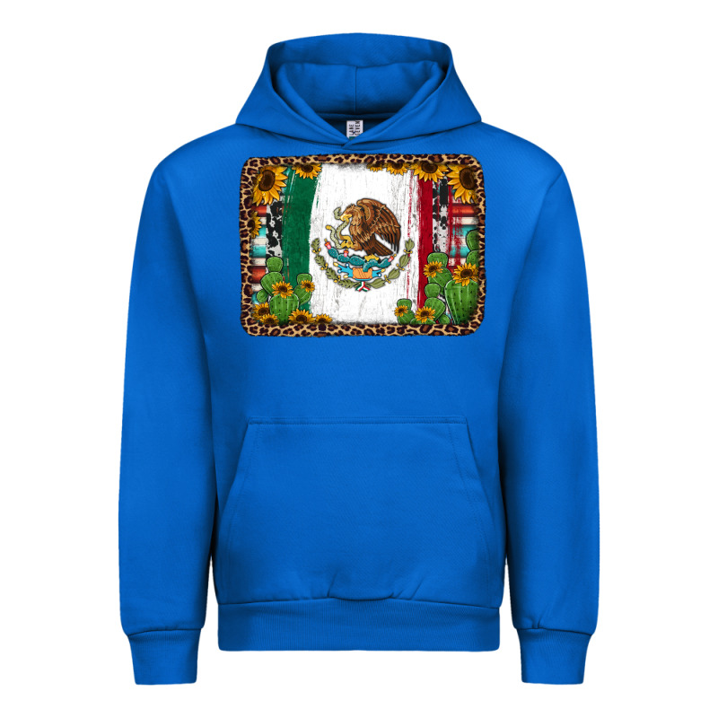 Mexican Flag Background With Cactus And Sunflower Urban Hoodie by Jasminsmagicworld | Teevron