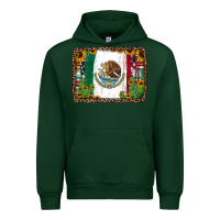 Forest Green mexican flag background with cactus and sunflower Urban Hoodie - Jasminsmagicworld