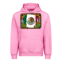 Fuchsia Pink mexican flag background with cactus and sunflower Urban Hoodie - Jasminsmagicworld