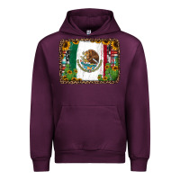 Mauve Wine mexican flag background with cactus and sunflower Urban Hoodie - Jasminsmagicworld