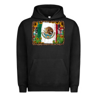 Pigment Black mexican flag background with cactus and sunflower Urban Hoodie - Jasminsmagicworld