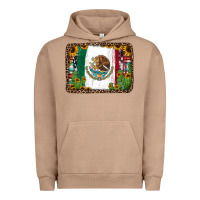Pigment Burro mexican flag background with cactus and sunflower Urban Hoodie - Jasminsmagicworld