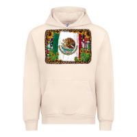 Sandshell mexican flag background with cactus and sunflower Urban Hoodie - Jasminsmagicworld