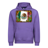 Tulip mexican flag background with cactus and sunflower Urban Hoodie - Jasminsmagicworld