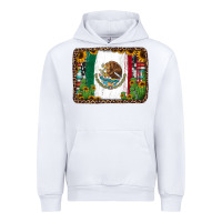 White mexican flag background with cactus and sunflower Urban Hoodie - Jasminsmagicworld