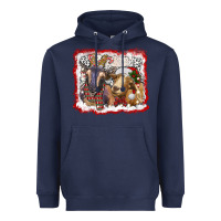 Navy christmas goats Heavyweight Hoodie - RanaPortraitStore