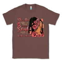 Chestnut She has fire in her soul afro woman Classic Tee - RanaPortraitStore