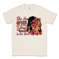 Natural She has fire in her soul afro woman Classic Tee - RanaPortraitStore