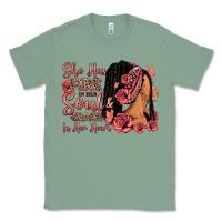 Sage She has fire in her soul afro woman Classic Tee - RanaPortraitStore