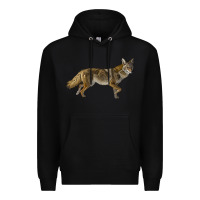 Black coyote Premium Hoodie - LillyAllenDesigns