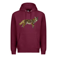 Burgundy coyote Premium Hoodie - LillyAllenDesigns