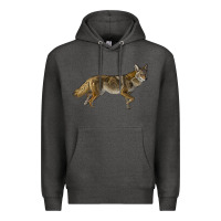 Charcoal Heather coyote Premium Hoodie - LillyAllenDesigns
