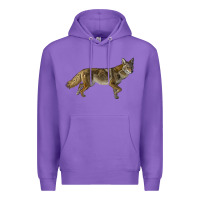 Purple coyote Premium Hoodie - LillyAllenDesigns