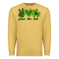 Antique Gold peace love luck st. patricks day nePeace love luck Premium Sweatshirt - Neo Western