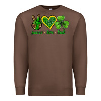 Chestnut peace love luck st. patricks day nePeace love luck Premium Sweatshirt - Neo Western