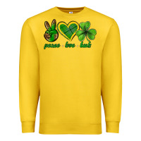Lemon peace love luck st. patricks day nePeace love luck Premium Sweatshirt - Neo Western