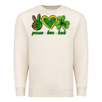 Peace Love Luck St. Patricks Day Nepeace Love Luck Premium Sweatshirt | Teevron