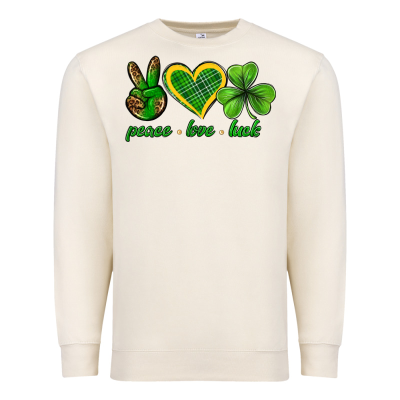 Peace Love Luck St. Patricks Day Nepeace Love Luck Premium Sweatshirt by Neo Western | Teevron