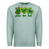 Seafoam peace love luck st. patricks day nePeace love luck Premium Sweatshirt - Neo Western
