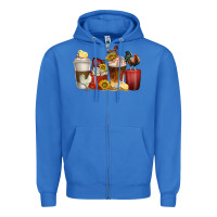 True Royal coffee cups rooster Zipper Hoodie - texasbilliewilder