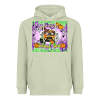 Matcha Halloween School Bus Heavyweight Hoodie - texasbilliewilder