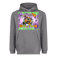 Storm Halloween School Bus Heavyweight Hoodie - texasbilliewilder