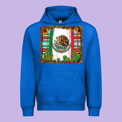 Mexican Flag Background With Cactus And Sunflower Tumbler Urban Hoodie Designed By Jasminsmagicworld