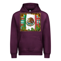 Mauve Wine mexican flag background with cactus and sunflower tumbler Urban Hoodie - Jasminsmagicworld