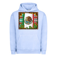 Pigment Grape Ice mexican flag background with cactus and sunflower tumbler Urban Hoodie - Jasminsmagicworld