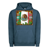 Pigment Midnight Navy mexican flag background with cactus and sunflower tumbler Urban Hoodie - Jasminsmagicworld