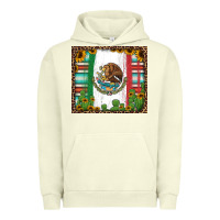 Pigment Pistachio mexican flag background with cactus and sunflower tumbler Urban Hoodie - Jasminsmagicworld