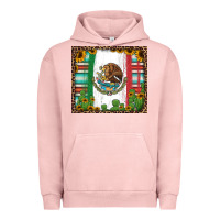 Pigment Salmon mexican flag background with cactus and sunflower tumbler Urban Hoodie - Jasminsmagicworld