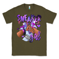 Army Green Purple galaxy sneaker girl Classic Tee - RanaPortraitStore