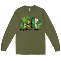 Army Green st. patricks day registered nurse rn Long Sleeve Tee - BarkalooDesign
