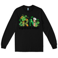 Black st. patricks day registered nurse rn Long Sleeve Tee - BarkalooDesign